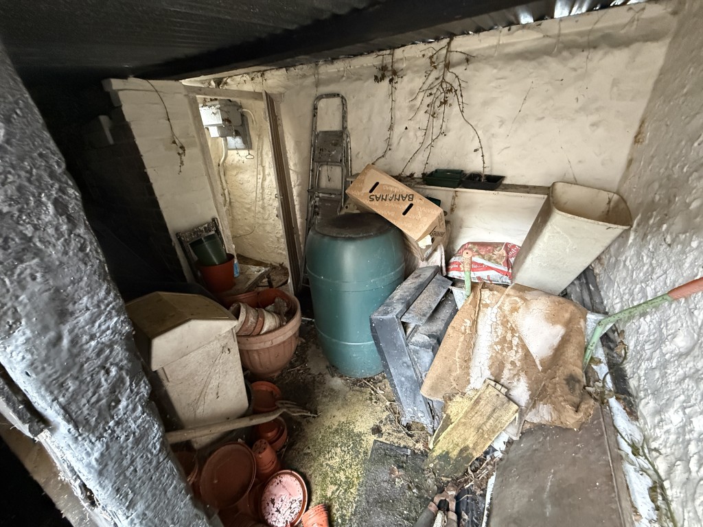 Lot: 152 - TERRACED PROPERTY FOR COMPLETE REFURBISHMENT IN VILLAGE LOCATION - Outhouse store